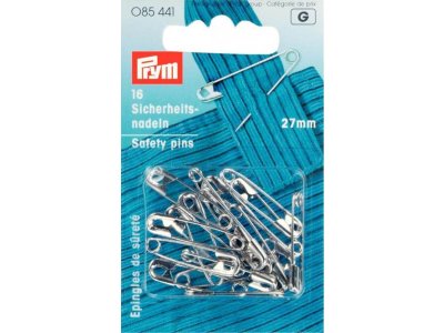 Sicherheitsnadeln Prym 27mm - silberfarben - 16 Stück
