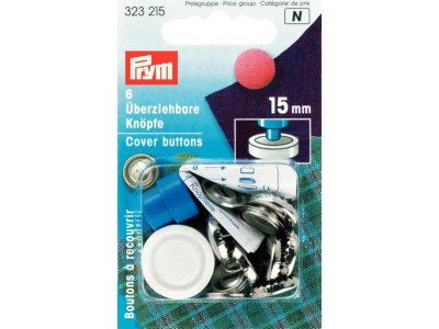 Prym 6 Überziehbare Knöpfe - silberfarben