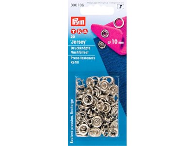 Prym 20 Jersey Druckknöpfe - silberfarben