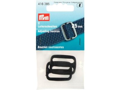  Prym Leiterschnallen Kunststoff Set mit 2 Stück 25 mm - schwarz