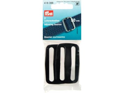  Prym Leiterschnallen Kunststoff Set mit 2 Stück 50 mm - schwarz