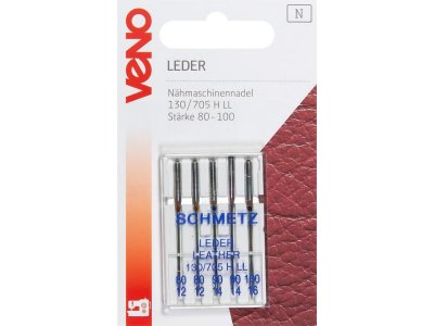 Nähmaschinennadeln Leder 130/705H LL  Stärke 80-100 - 5 Stück