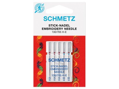 Sticknadeln Schmetz 130/705 Sticken 75/90mm - 5 Stück