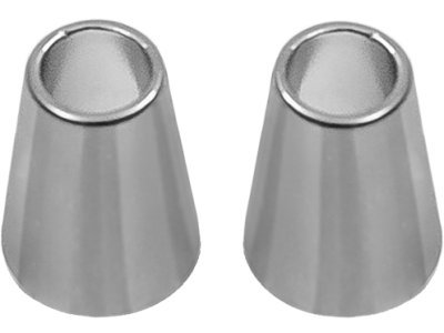 Kordelenden 6mm 1Paar - silberfarben