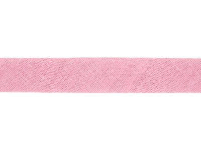 Hochwertiges Schrägband Baumwolle gefalzt 20 mm - uni rosa