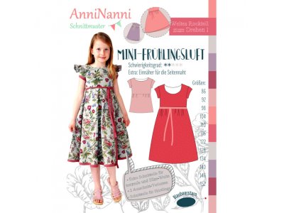 Papierschnittmuster Blaubeerstern AnniNanni Kleid MINI-FRÜHLINGSLUFT - Mädchen