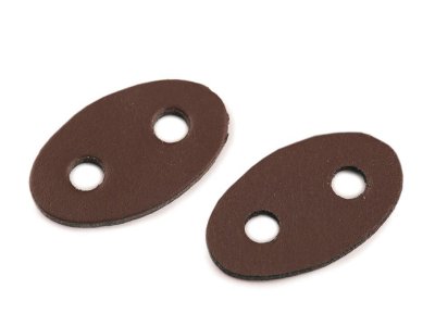 Kordelstopper aus Kunstleder 21 x 33 mm 2 Stück  - braun