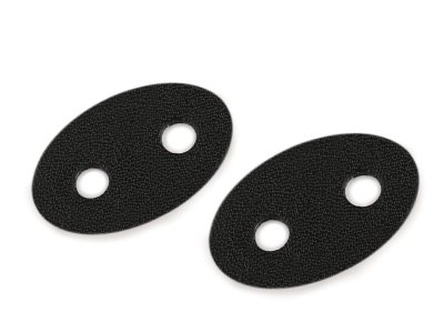 Kordelstopper aus Kunstleder 21 x 33 mm 2 Stück - schwarz