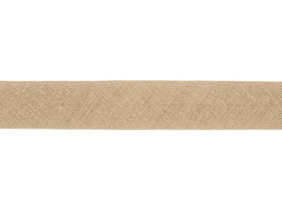 Hochwertiges Schrägband Baumwolle gefalzt 20 mm - uni helles khaki