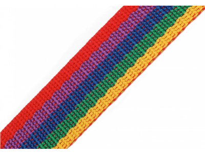 Gurtband 30 mm - uni regenbogenfarben