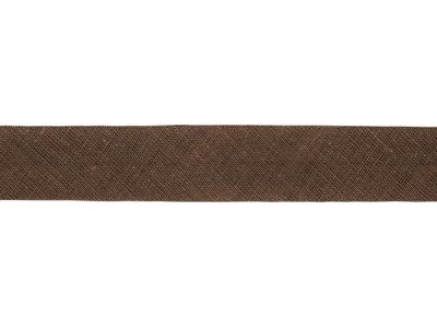Hochwertiges Schrägband Baumwolle gefalzt 20 mm - uni braun