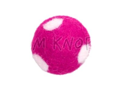 Jim-Knopf Filz-Applikation "Kleiner Punkte-Ball" 2cm pink