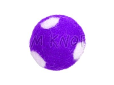 Jim-Knopf Filz-Applikation "Kleiner Punkte-Ball" 2cm lila