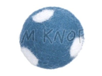 Jim-Knopf Filz-Applikation "Großer Punkte-Ball" 3cm hellblau