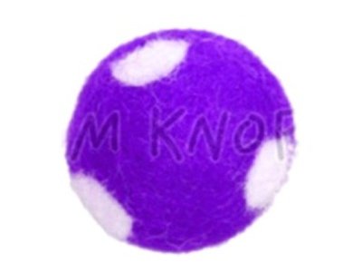 Jim-Knopf Filz-Applikation "Großer Punkte-Ball" 3cm lila