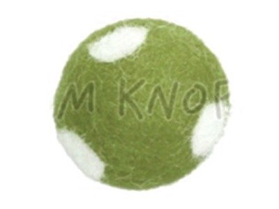 Jim-Knopf Filz-Applikation "Großer Punkte-Ball" 3cm grün