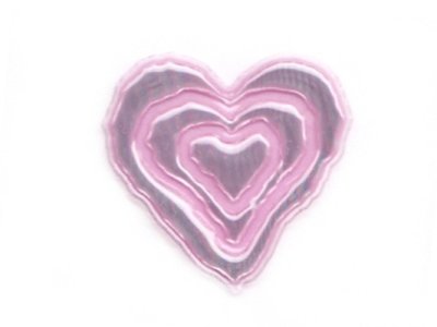 Applikation "Herz" gummiert rosa zum Aufnähen