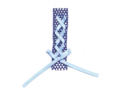 Applikation blau zum Aufnähen