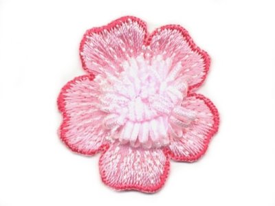 Applikation "Blüte" pink zum Aufnähen