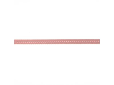 Elastisches Einfassband/Falzgummi bestickt - uni rosa