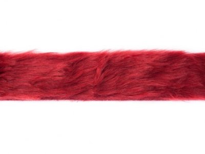 Pelzimitatband/Borte ca. 4 cm breit - uni weinrot