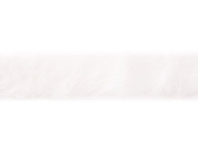 Pelzimitatband/Borte ca. 4 cm breit - uni weiß