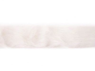 Pelzimitatband/Borte ca. 4 cm breit - uni wollweiß
