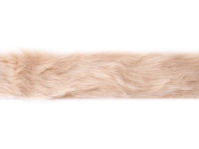 Pelzimitatband/Borte ca. 4 cm breit - uni beige