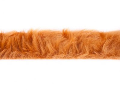 Pelzimitatband/Borte ca. 4 cm breit - uni cognac