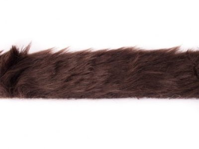 Pelzimitatband/Borte ca. 4 cm breit - uni schokolade