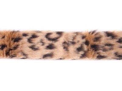 Pelzimitatband/Borte ca. 4 cm breit - Animalprint - helles braun
