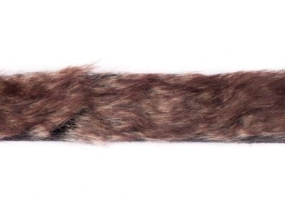 Pelzimitatband/Borte ca. 4 cm breit - Animalprint - taupe