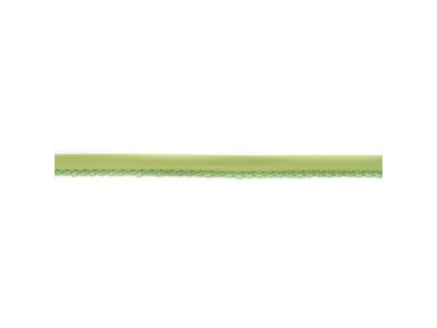 Einfassband Popeline ca. 15 mm mit Spitzenborde - uni grasgrün