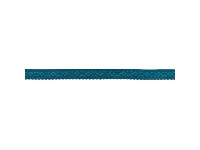 Elastisches Einfassband/Falzgummi  bestickt - petrol