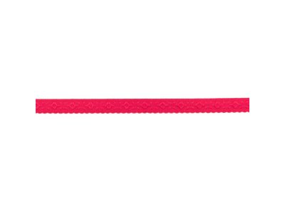Elastisches Einfassband/Falzgummi  bestickt - pink