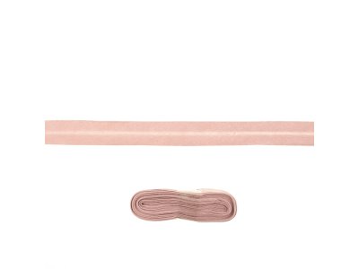 Schrägband/Einfassband Baumwolle gefalzt 20 mm x 3 m Coupon - uni rosa