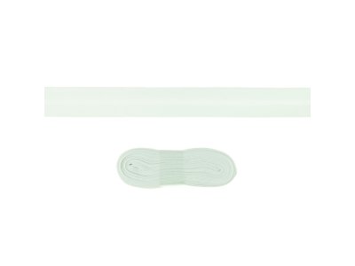 Schrägband/Einfassband Baumwolle gefalzt 20 mm - 3 m Coupon - uni weiß