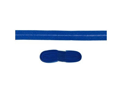 Schrägband/Einfassband Baumwolle gefalzt 20 mm - 3 m Coupon - uni kobaltblau