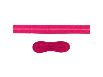 Schrägband/Einfassband Baumwolle gefalzt 20 mm - 3 m Coupon - uni pink