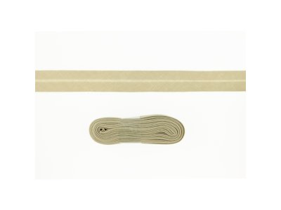 Schrägband/Einfassband Baumwolle gefalzt 20 mm - 3 m Coupon - uni sand