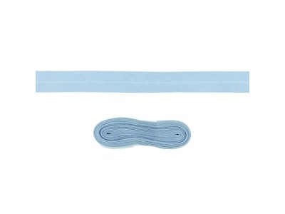 Schrägband/Einfassband Baumwolle gefalzt 20 mm - 3 m Coupon - uni helles blau