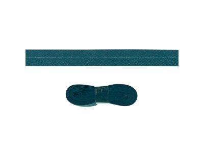 Schrägband/Einfassband Baumwolle gefalzt 20 mm - 3 m Coupon - uni petrol