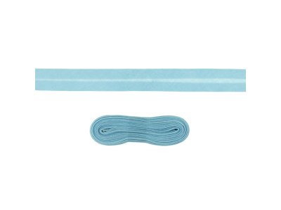 Schrägband/Einfassband Baumwolle gefalzt 20 mm - 3 m Coupon - uni blau