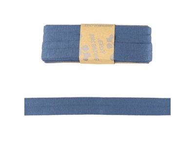 Jersey Viskose Schrägband/Einfassband gefalzt 20 mm x 3 m Coupon - uni jeansblau