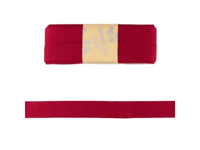 Jersey Viskose Schrägband/Einfassband gefalzt 20 mm x 3 m Coupon - uni weinrot