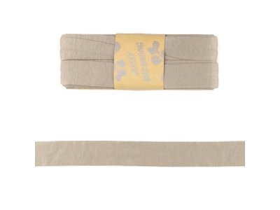 Jersey Viskose Schrägband/Einfassband gefalzt 20 mm x 3 m Coupon - uni Kieselstein