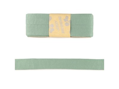 Jersey Viskose Schrägband/Einfassband gefalzt 20 mm x 3 m Coupon - uni altmint