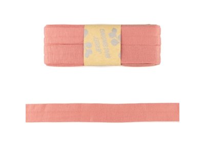 Jersey Viskose Schrägband/Einfassband gefalzt 20 mm x 3 m Coupon - uni aprikose