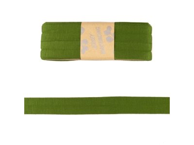 Jersey Viskose Schrägband/Einfassband gefalzt 20 mm x 3 m Coupon - uni olive