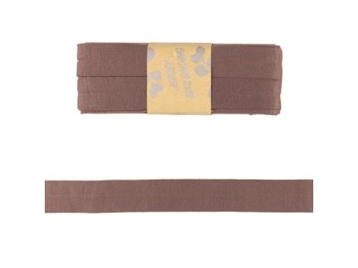 Jersey Viskose Schrägband/Einfassband gefalzt 20 mm x 3 m Coupon - uni mauve